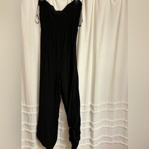 NWT black cotton jump suit